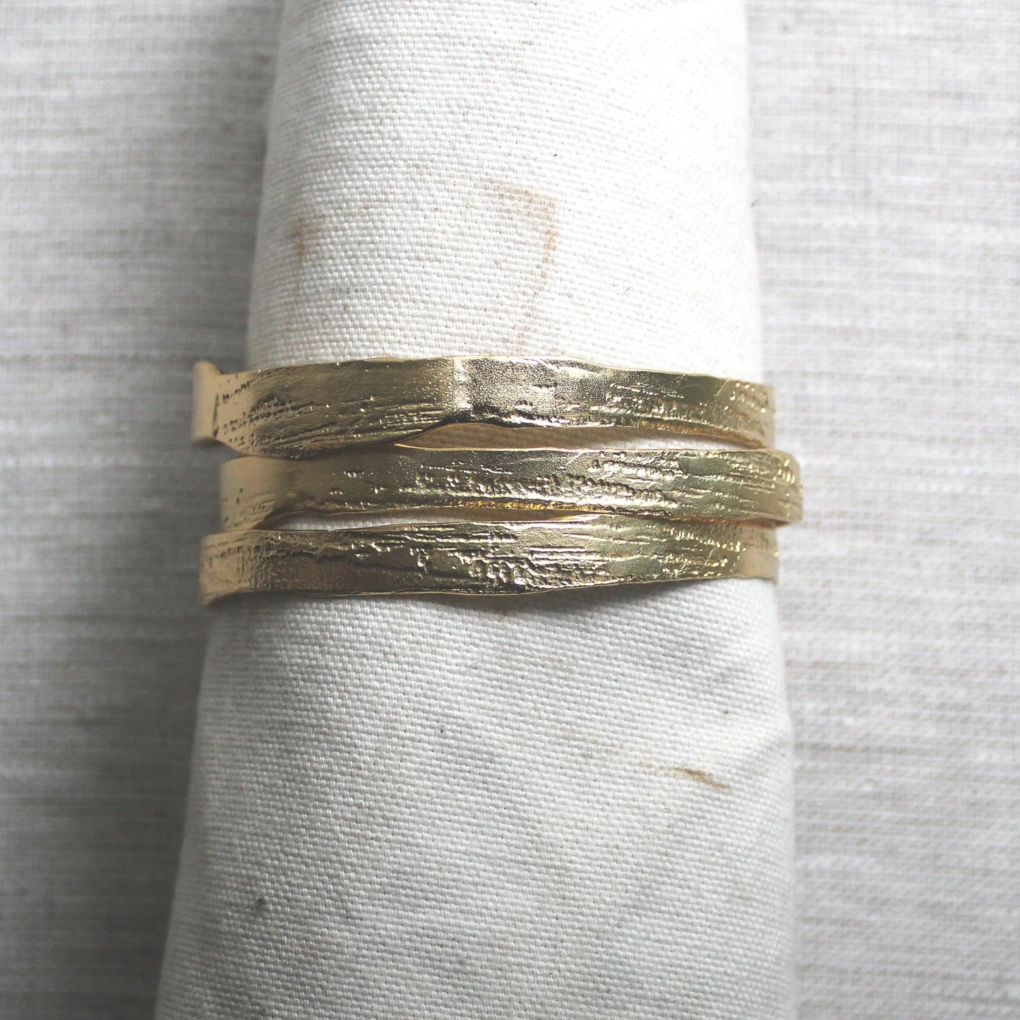 Hand Etched Gold Toned Bangle (Single)
