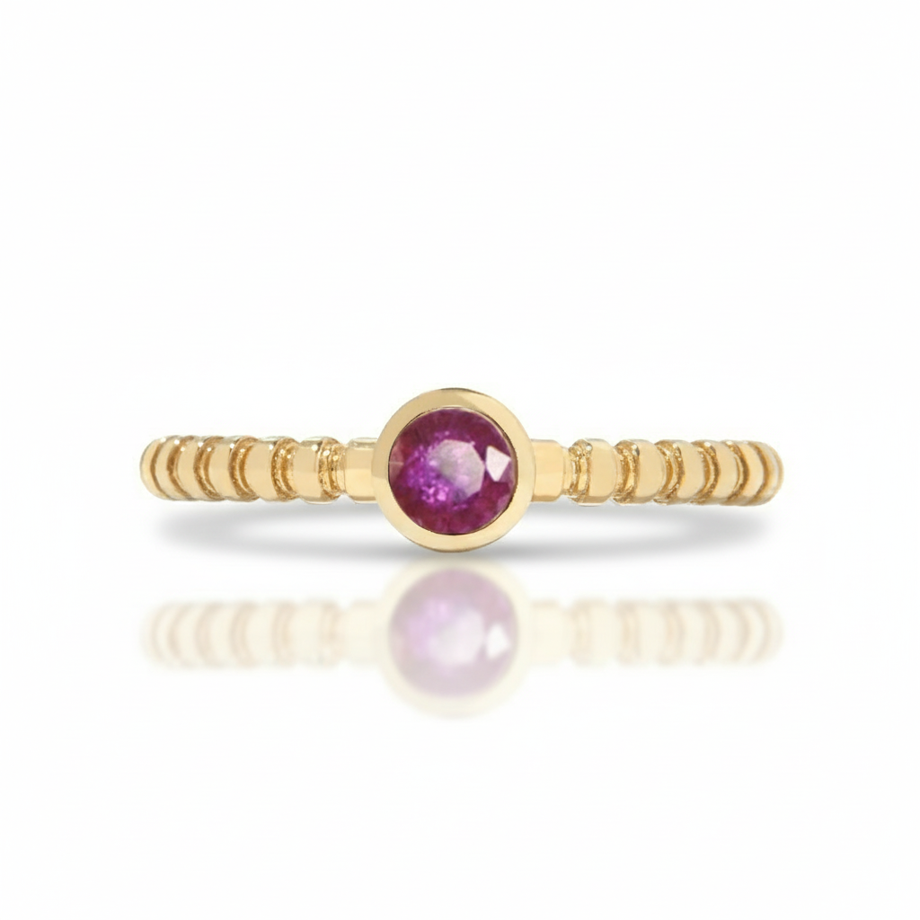 Everyday Naz Ring - 14k Gold & Pink Sapphire