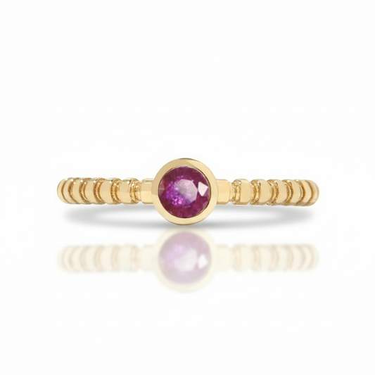 Everyday Naz Ring - 14k Gold & Pink Sapphire