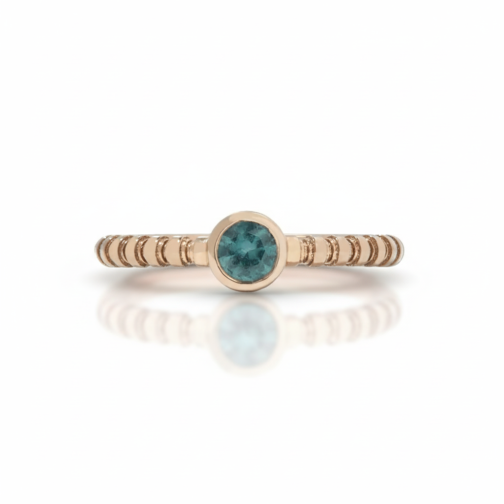 Everyday Naz Ring - 14k Brown Gold & Montana Sapphire