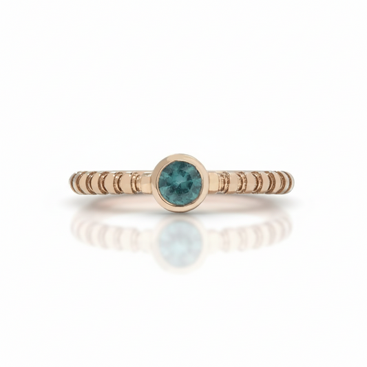 Everyday Naz Ring - 14k Brown Gold & Montana Sapphire