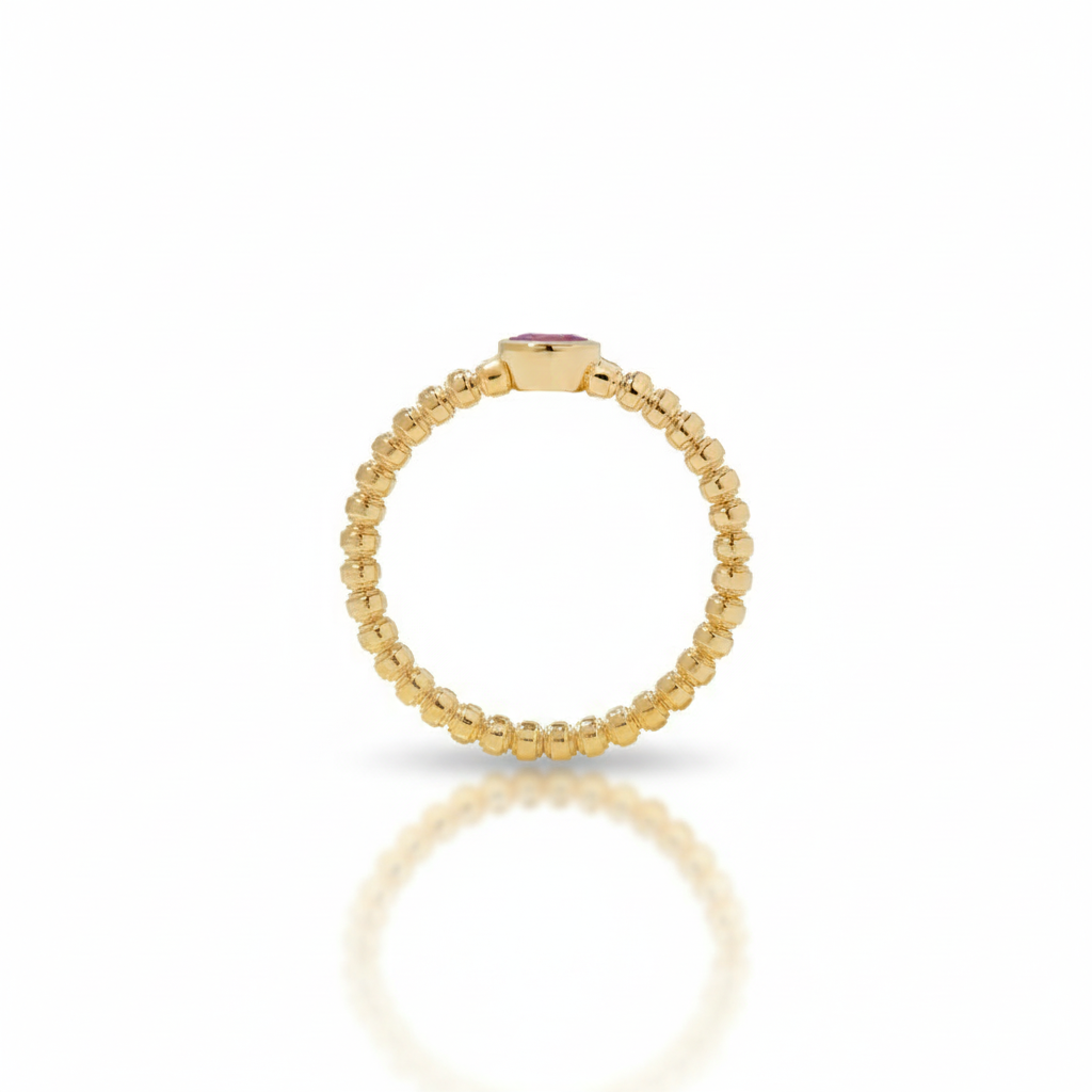 Everyday Naz Ring - 14k Gold & Pink Sapphire