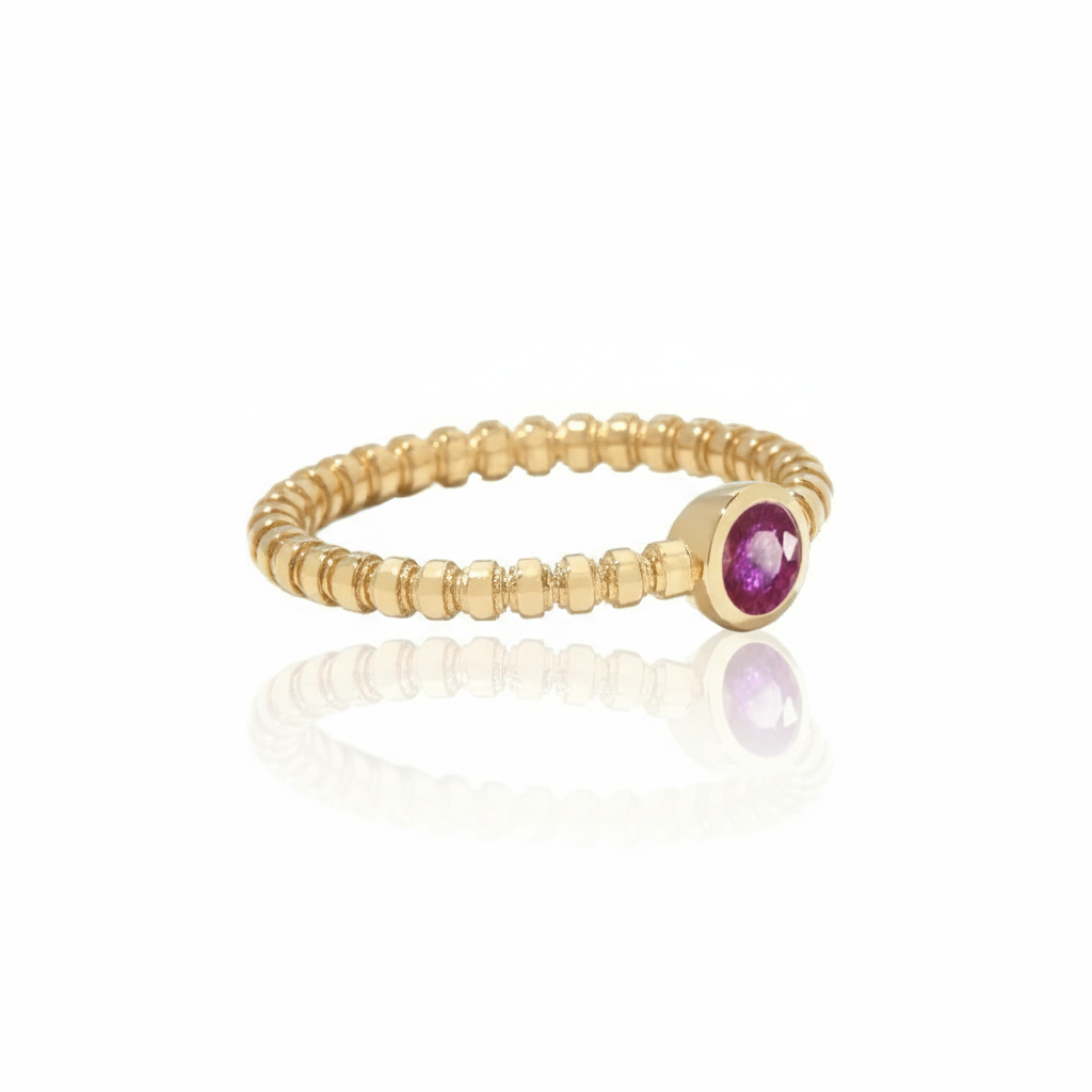 Everyday Naz Ring - 14k Gold & Pink Sapphire
