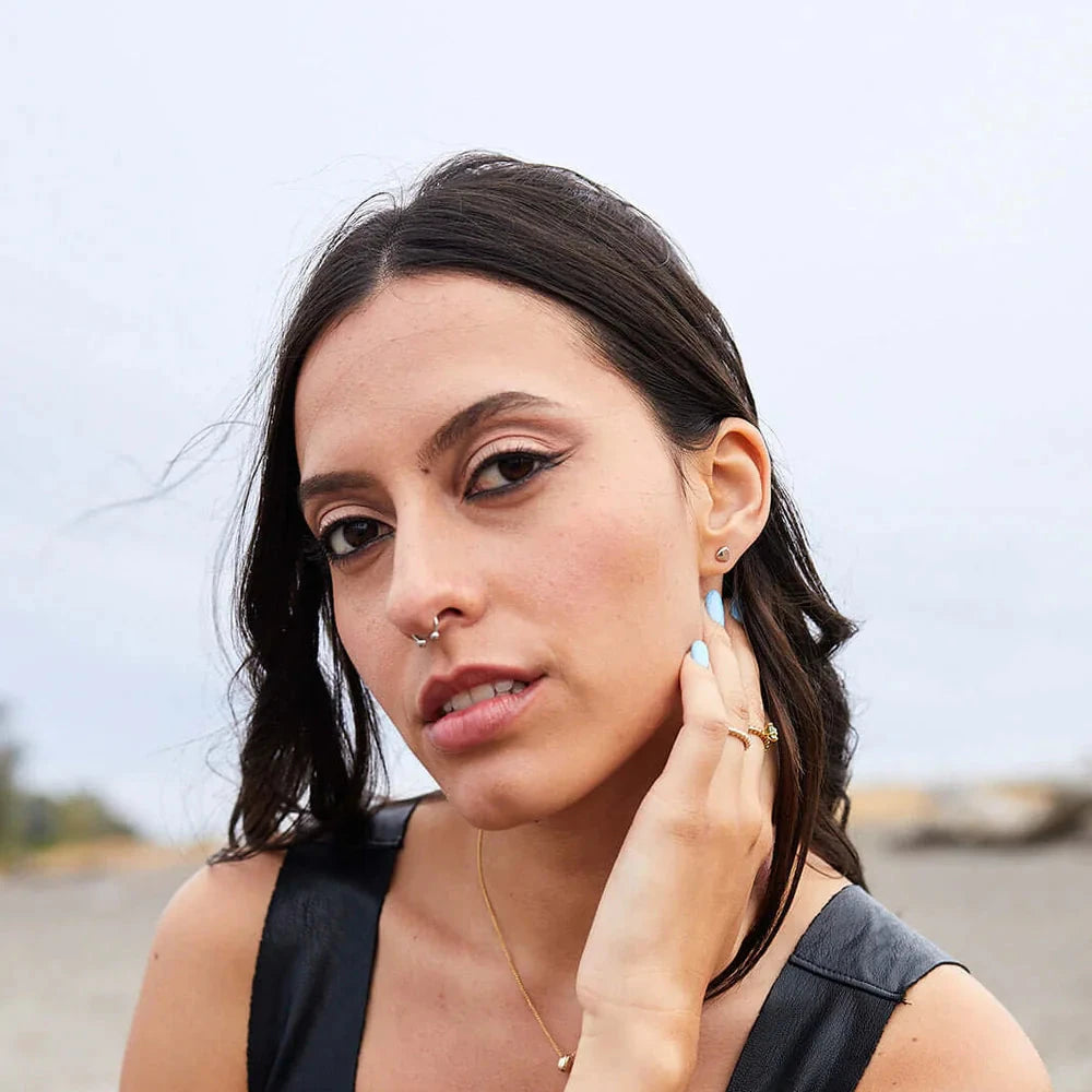 Gold Fete Studs - Solid 14k Yellow Gold