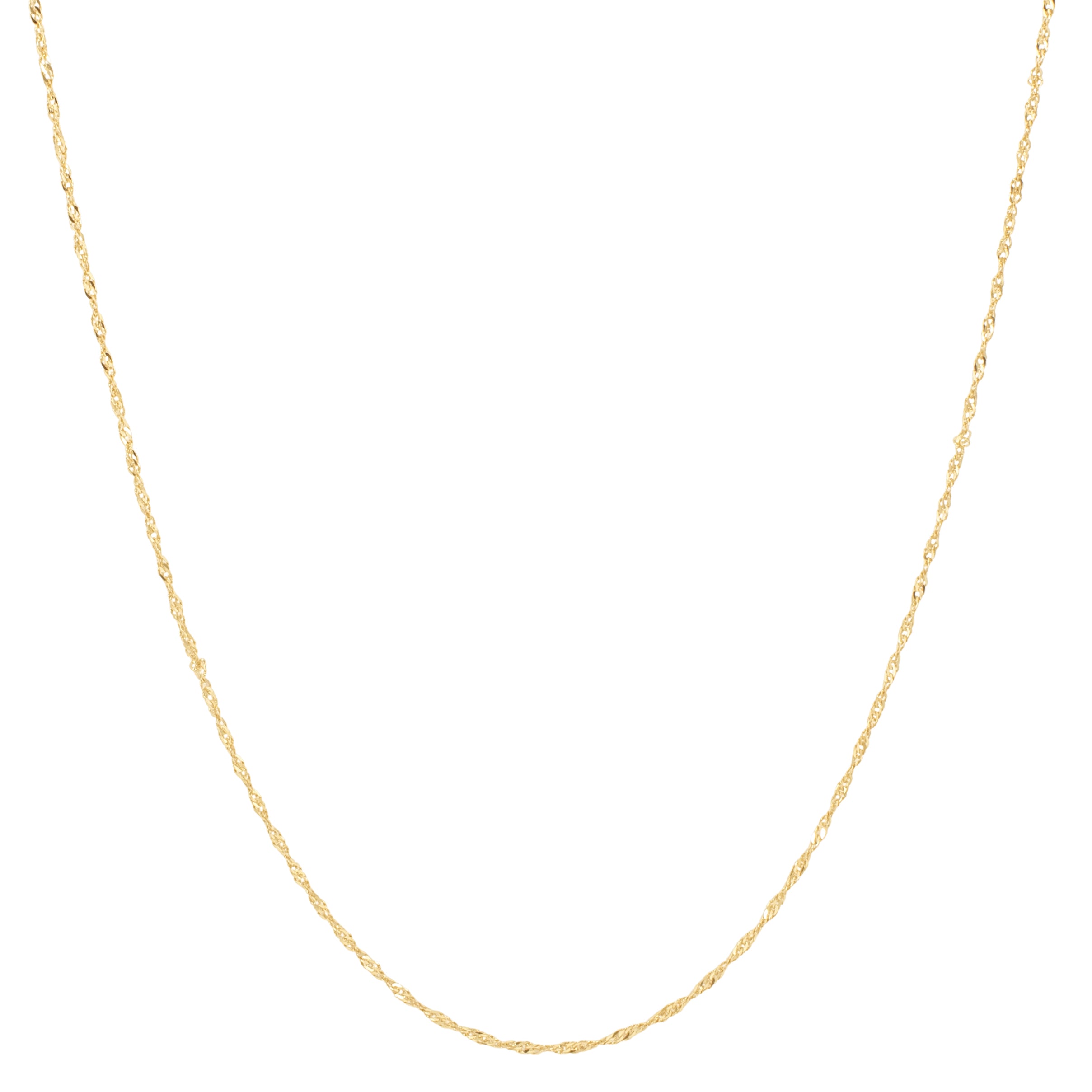 Rhin Rope Chain 14k Yellow Gold Thin Rope Chain Necklace - Estate Vintage 18 Inch ...