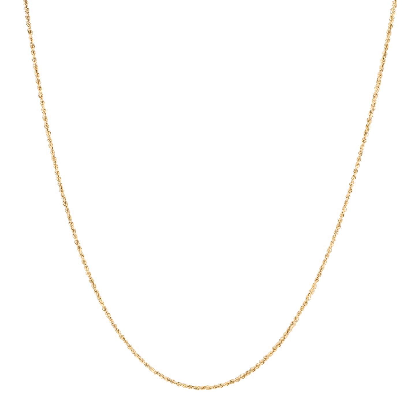 14k Yellow Gold Rope Chain Necklace