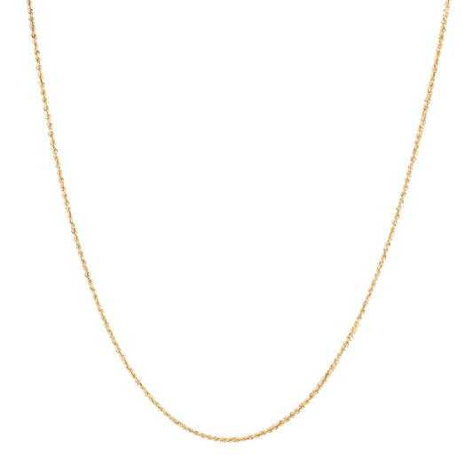14k Yellow Gold Rope Chain Necklace