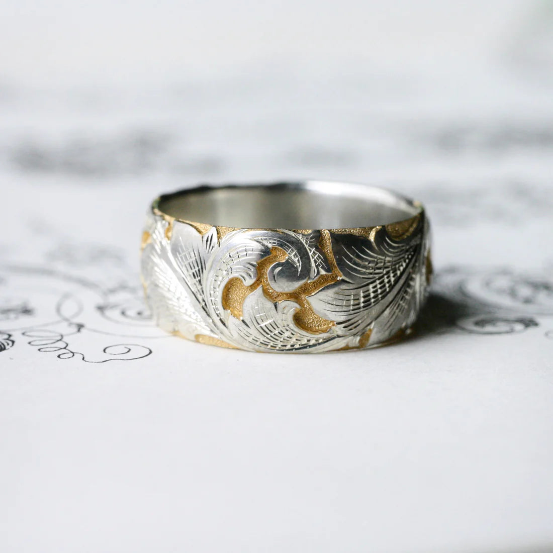 Wide Acanthus Ring