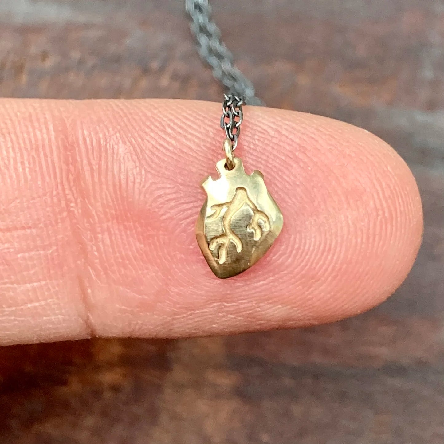 Tiny Heart Necklace - 14k Gold & Sterling Silver