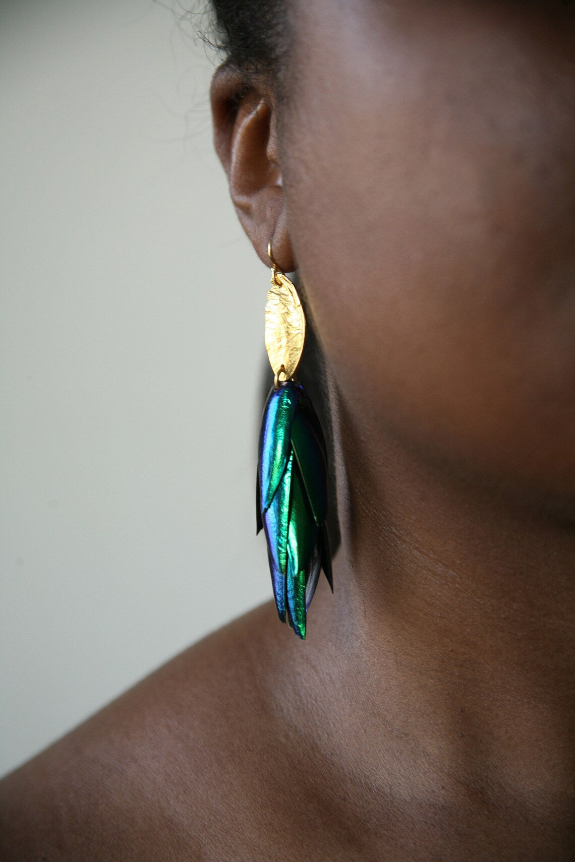 The Body That Remains - Beetle Wing Earrings