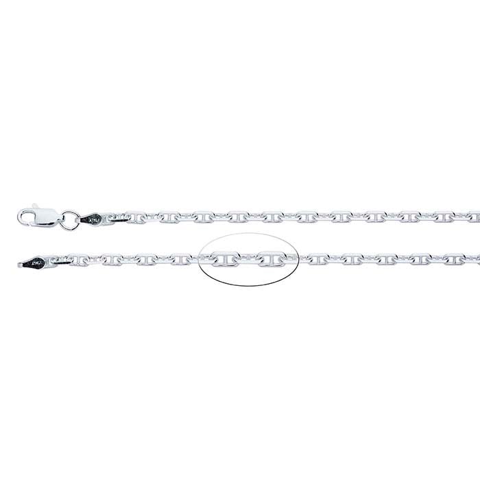Anchor Link Chain Necklace - Sterling Silver Bold Link Chain