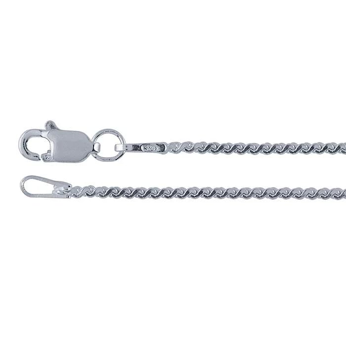 Serpentine Chain Necklace - Sterling Silver Snake Chain