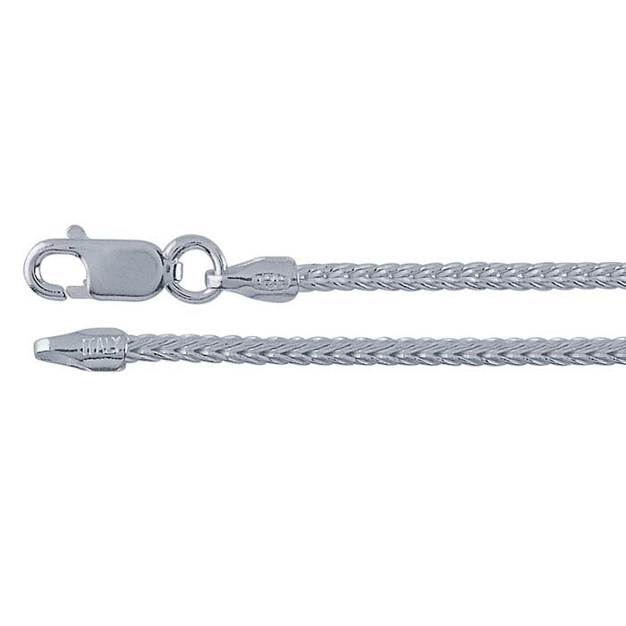 Round Foxtail Chain Necklace - Sterling Silver Textured Chain