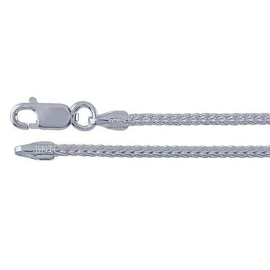 Round Foxtail Chain Necklace - Sterling Silver Textured Chain