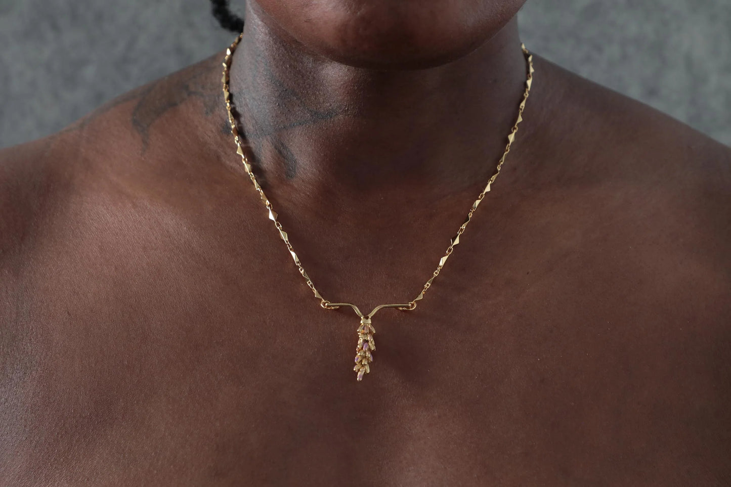 Lavender Deserted Flower Necklace