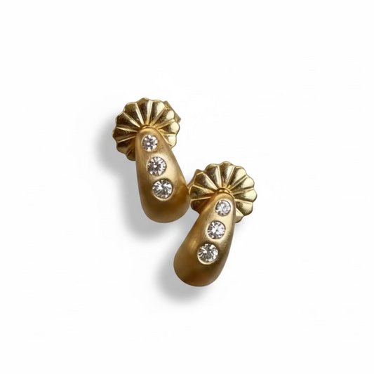 Mini Diamond Astra Studs - 14k Gold