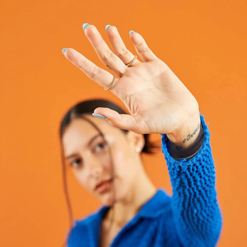 Narrow Naz Band in 14k Yellow Gold