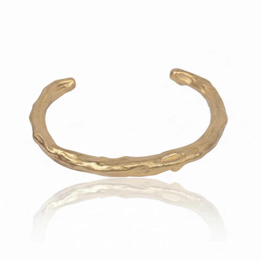 Wide Bronze Organic Cuff Bracelet