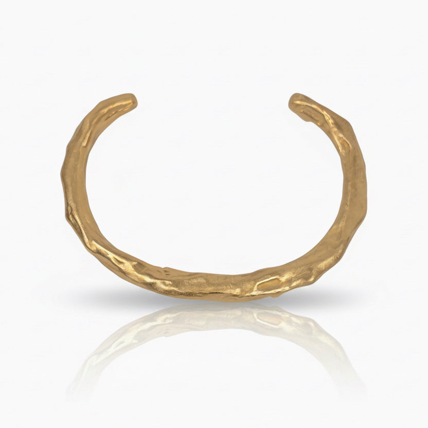 Wide Bronze Organic Cuff Bracelet