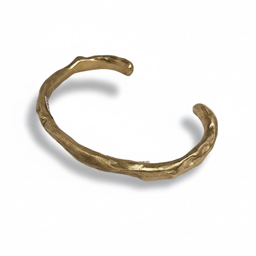 Carved Bronze Cuff Bracelet – Organic, Handcrafted