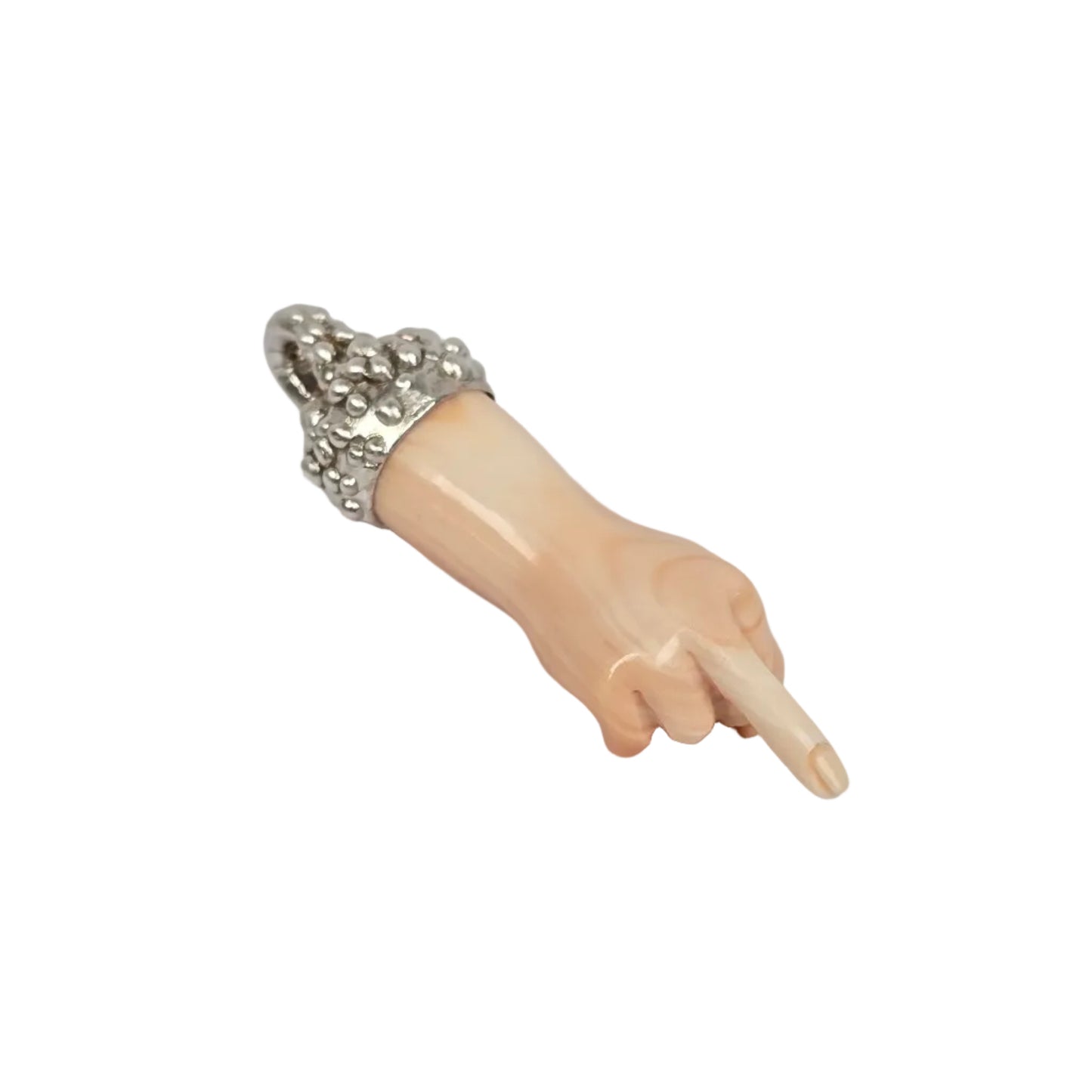 Hand Pendants - Sterling Silver with Hand-Carved Shell