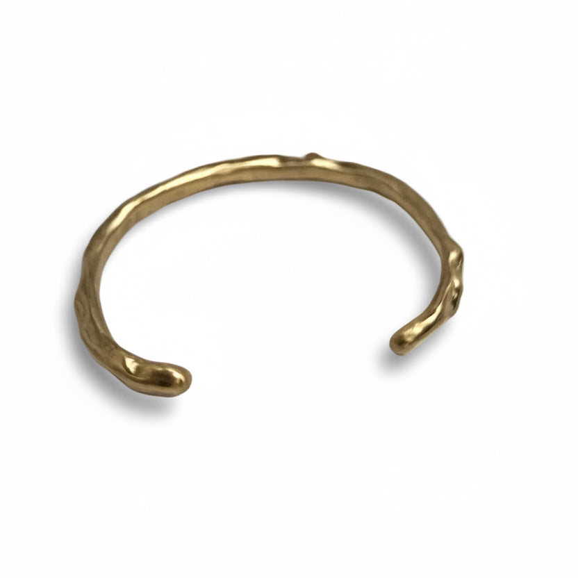 Carved Bronze Cuff Bracelet – Organic, Handcrafted