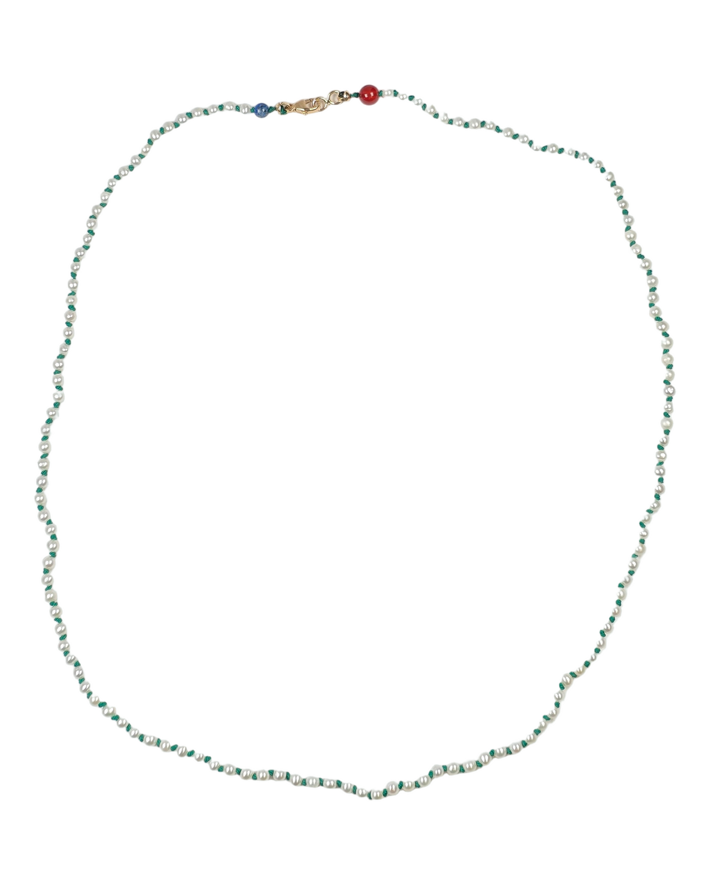 Seed Pearl Necklace – 14k Gold Lobster Clasp