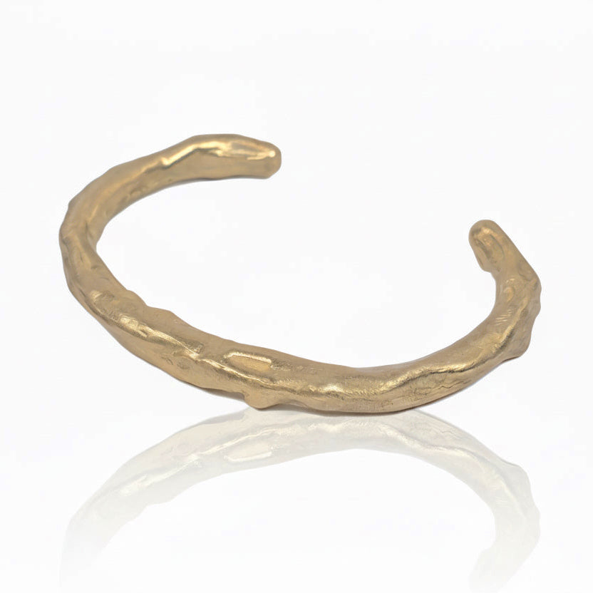 Wide Bronze Organic Cuff Bracelet