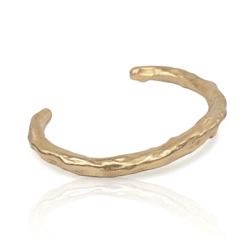 Wide Bronze Organic Cuff Bracelet