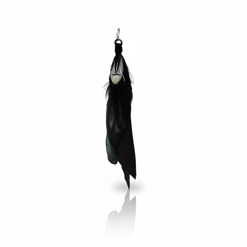 Medium Feather Earrings - Black