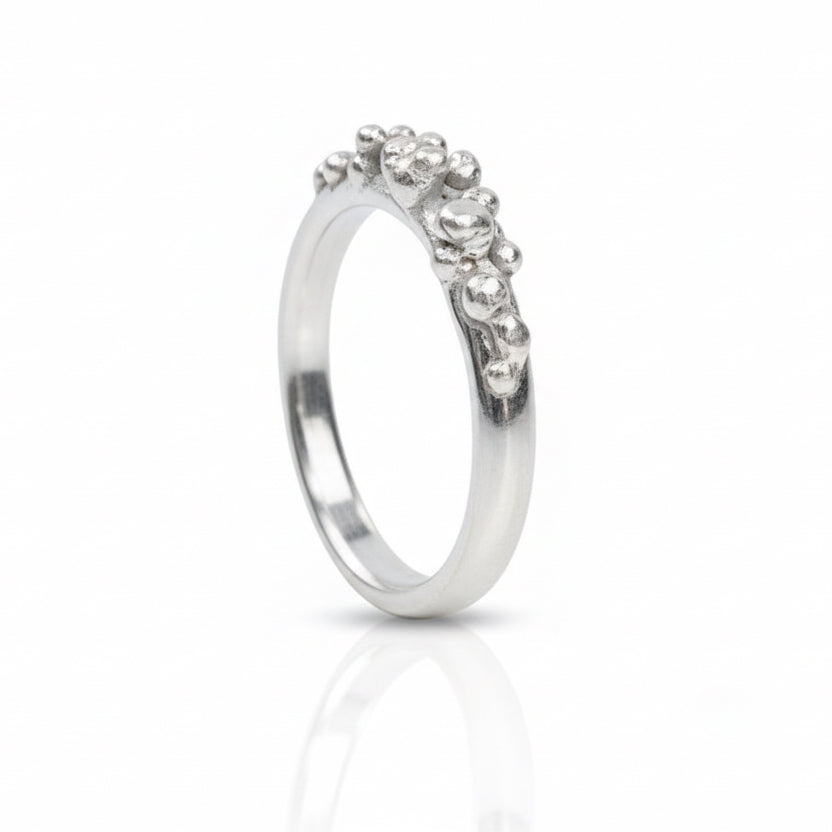 Sterling Silver Cluster Stacking Ring