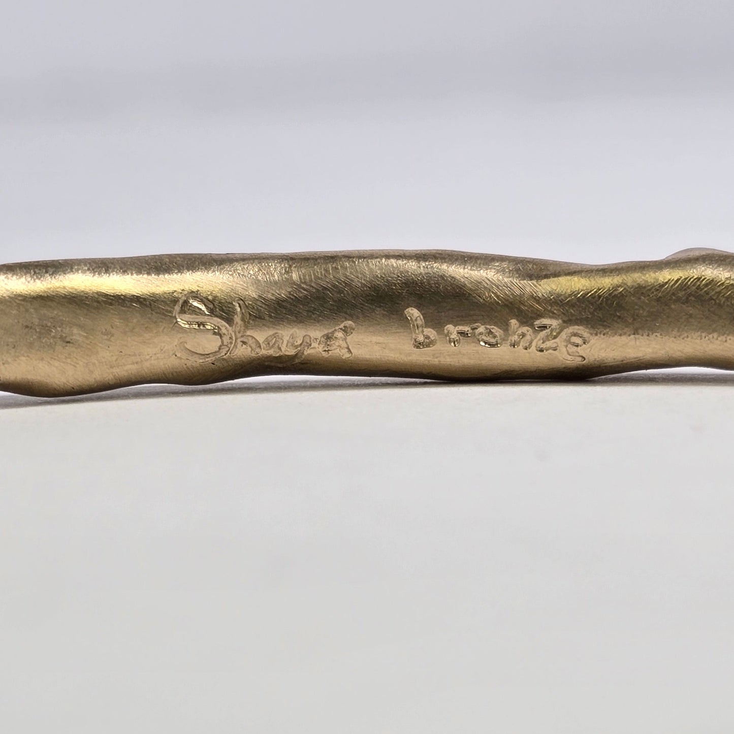 Carved Bronze Cuff Bracelet – Organic, Handcrafted