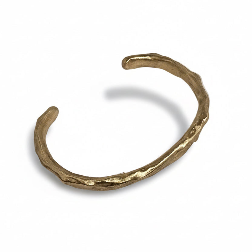 Carved Bronze Cuff Bracelet – Organic, Handcrafted