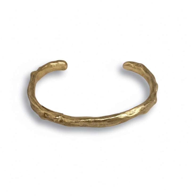 Carved Bronze Cuff Bracelet – Organic, Handcrafted