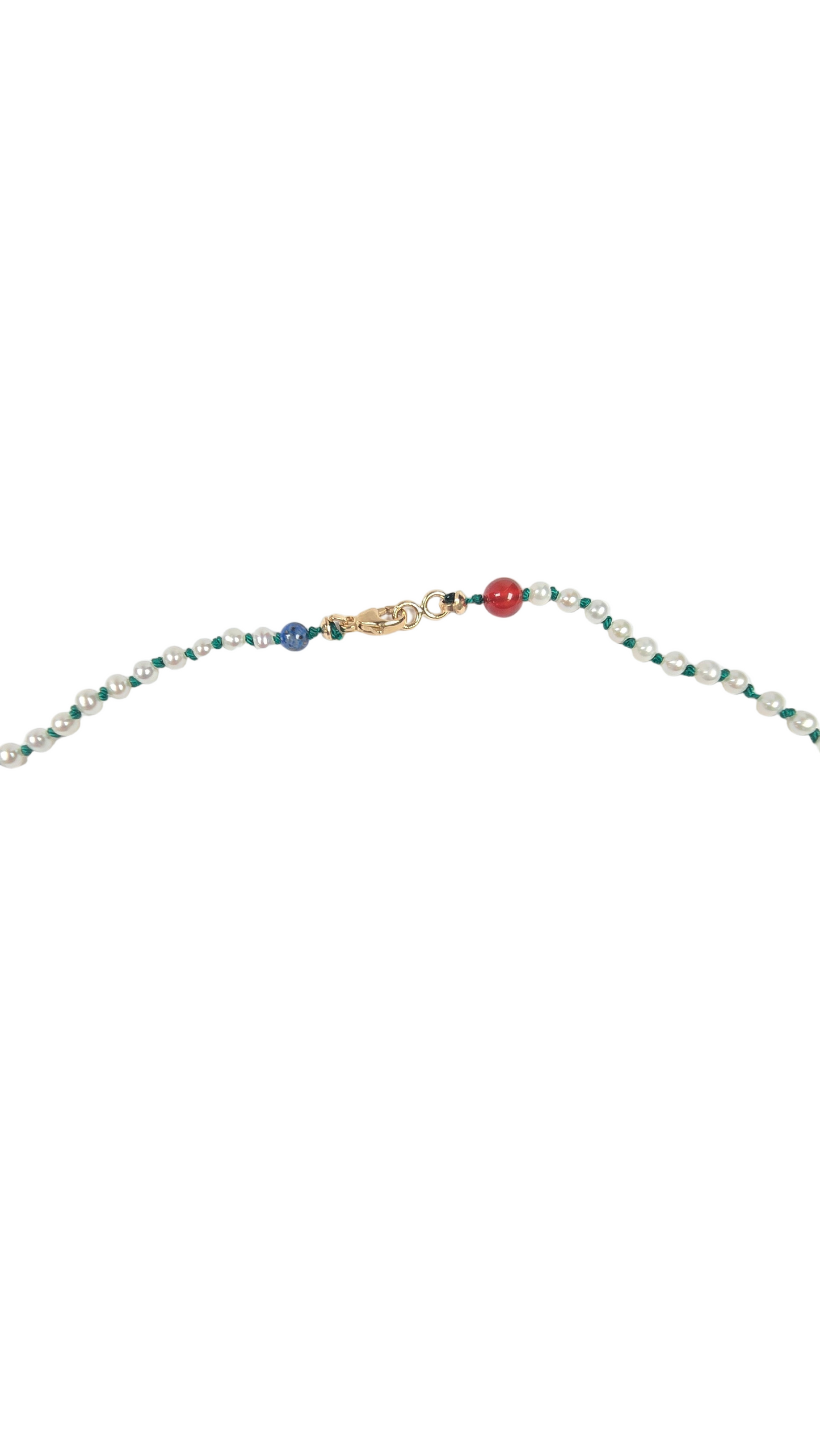 Seed Pearl Necklace – 14k Gold Lobster Clasp