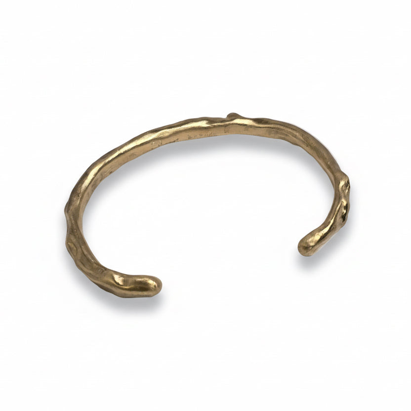 Carved Bronze Cuff Bracelet – Organic, Handcrafted