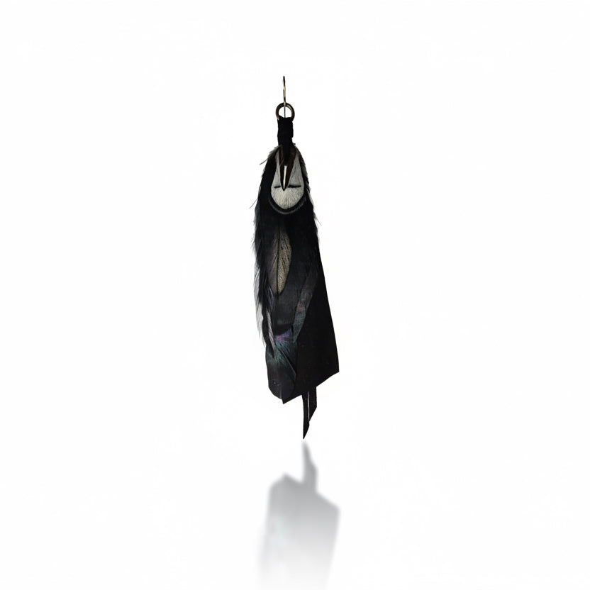 Medium Feather Earrings - Black