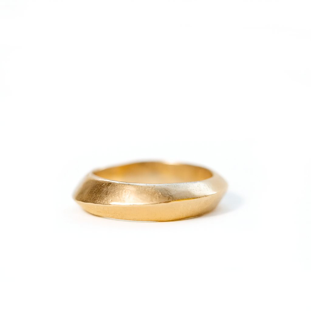 Saucer Ring - Sterling Silver or 14k Gold Vermeil