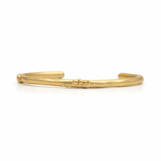 Narrow Cluster Cuff Bronze by Shaya Durbin, featuring a slim sculptural bronze band with subtle clustered details and organic texture.