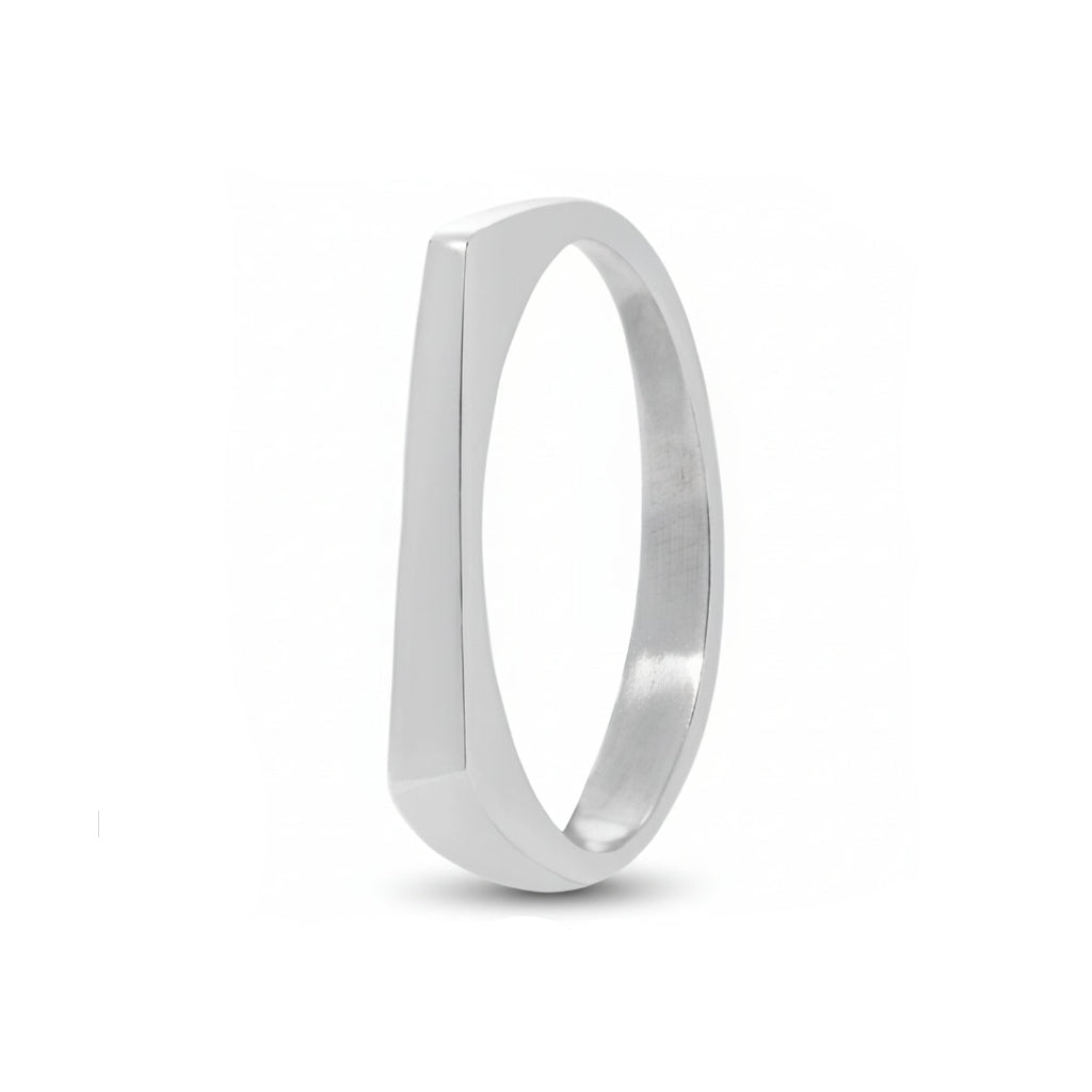 Sterling silver band shown on a white background.