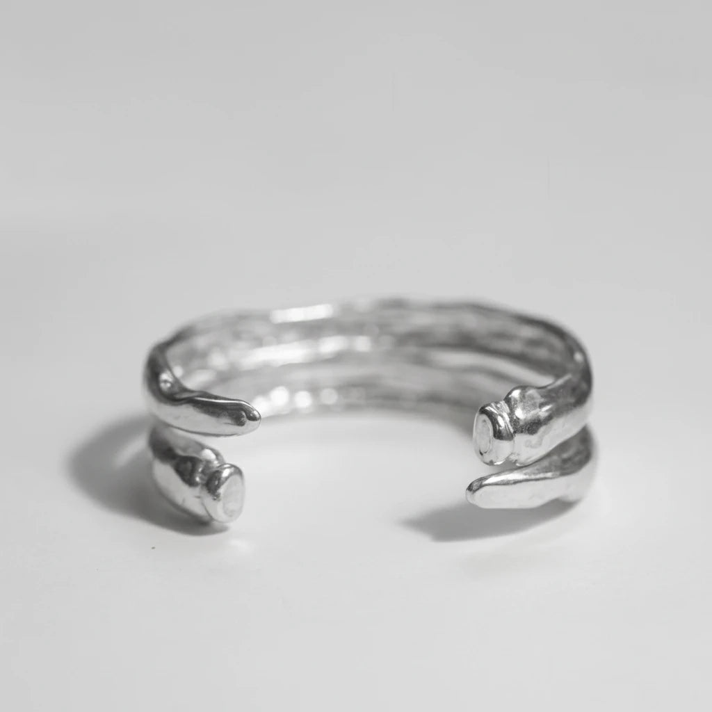 Diablo Cuff – Hand Cast Sterling Silver