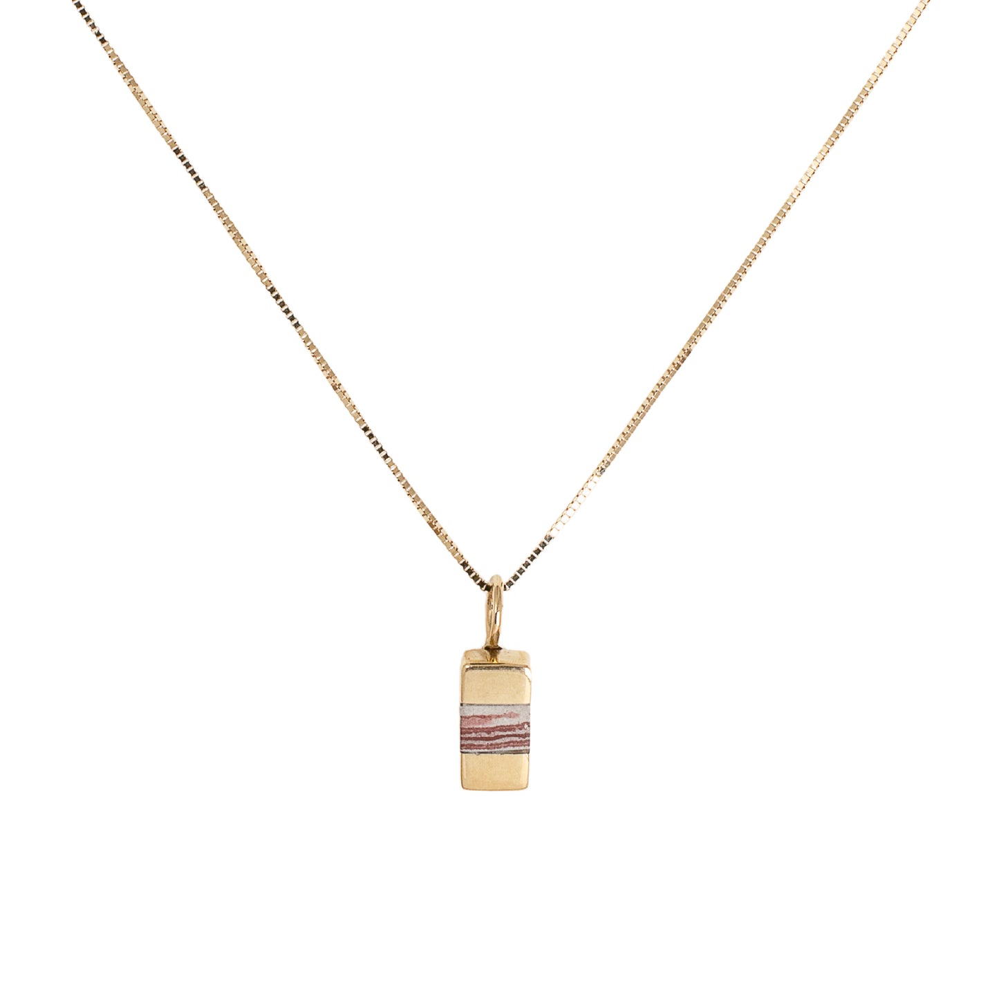Small Luna Slide Necklace – 14k Gold & Wonderstone Pendant