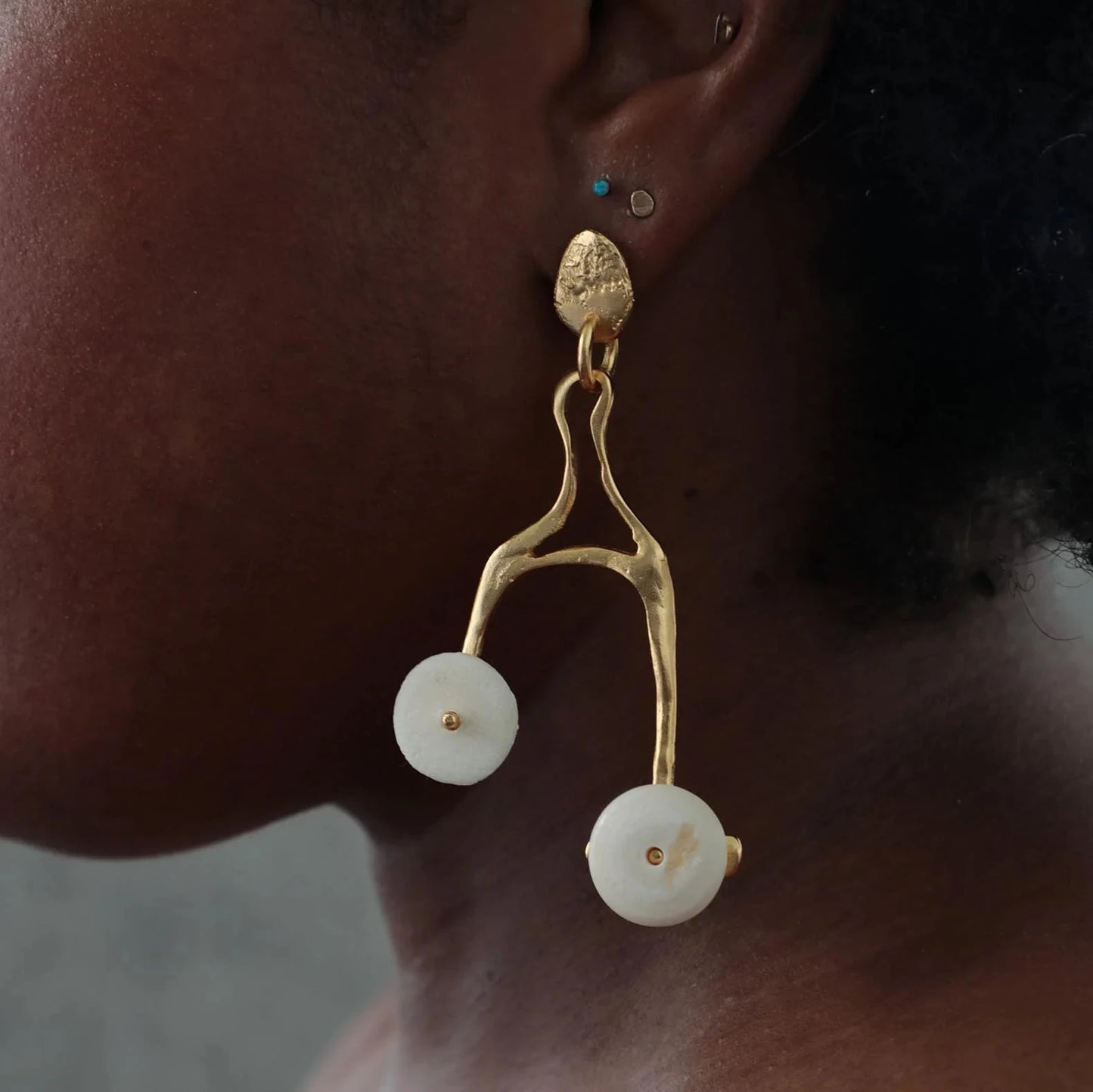 The Crossroads Bone Disc Earrings 1.0