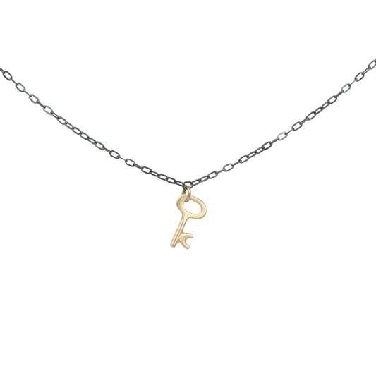 Tiny Golden Key Necklace