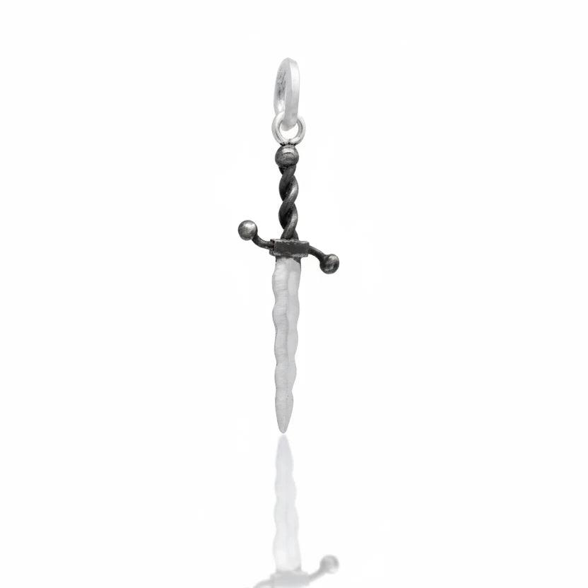 Wavy Dagger Pendant Charm